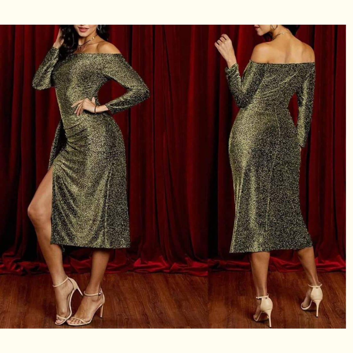 ARRAKASTA - Vestido drapeado talla SM