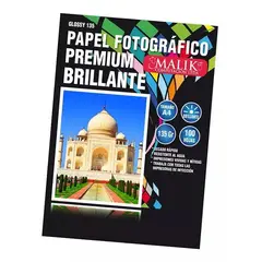 MALIK - Papel Fotografico A4 135g Glossy Pack 100
