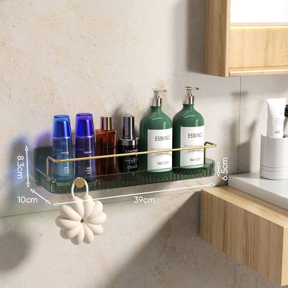 YAYKO - Esquinero Organizador De Ducha Repisa Set De Baño Adhesivo