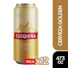 CUSQUEÑA - 12X Cerveza Lata 4,8° 473Cc
