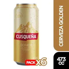 CUSQUEÑA - 6X Cerveza Lata 4,8° 473Cc