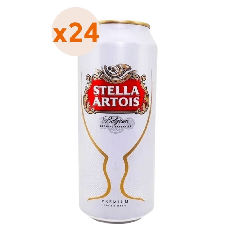 STELLA ARTOIS - 24X Cerveza Stella Artois Lata 5° 473Cc
