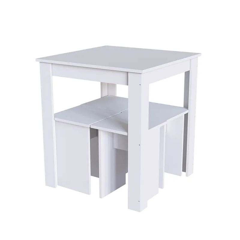 BE DESIGN - MESA DE COMEDOR CON  4 PISOS BLANCA BE DESIGN / MONTREAL