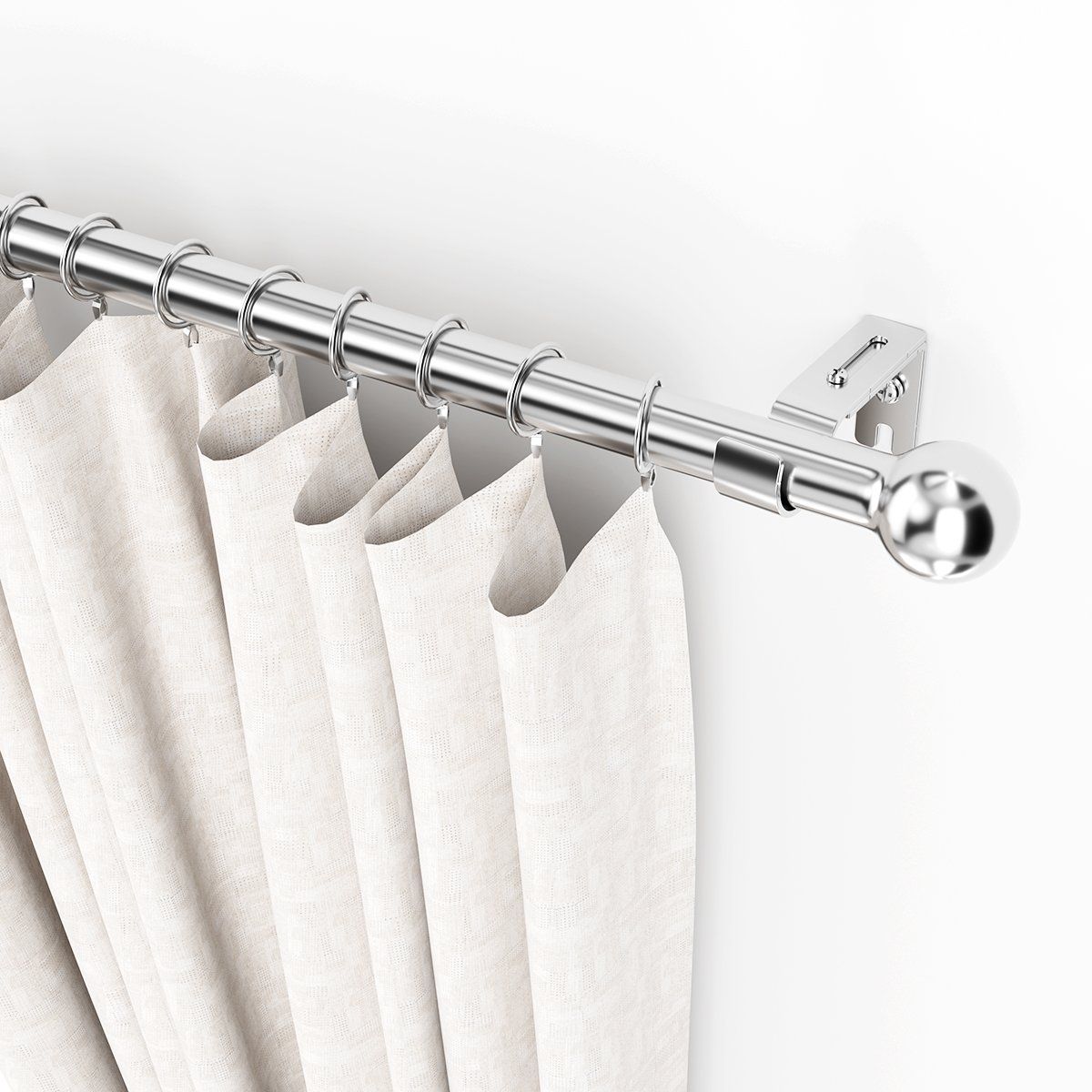 YAYKO - 4 Pcs Soportes Accesorios Ajustables Para Barra De Cortina