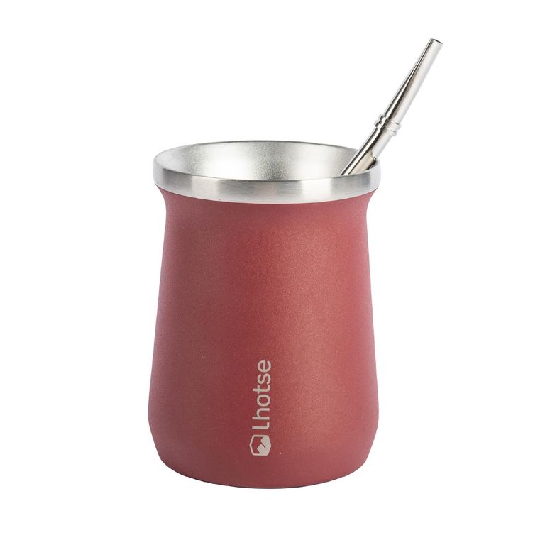 Mate Acero Inoxidable con Bombilla - Rojo