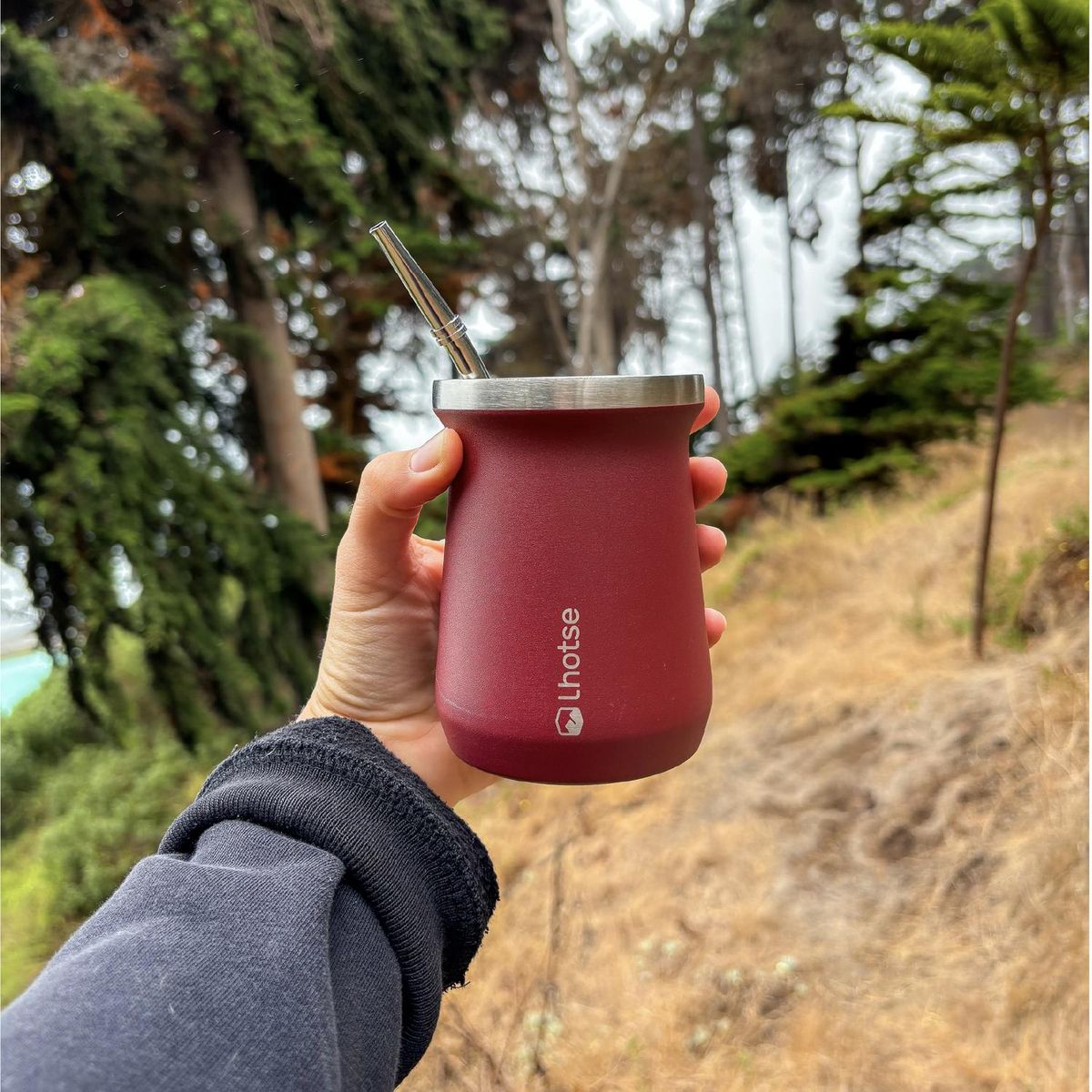 LHOTSE - Mate Acero Inoxidable con Bombilla Lhotse - Rojo