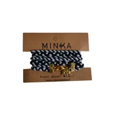 MINKA - Pulsera Trenza gris