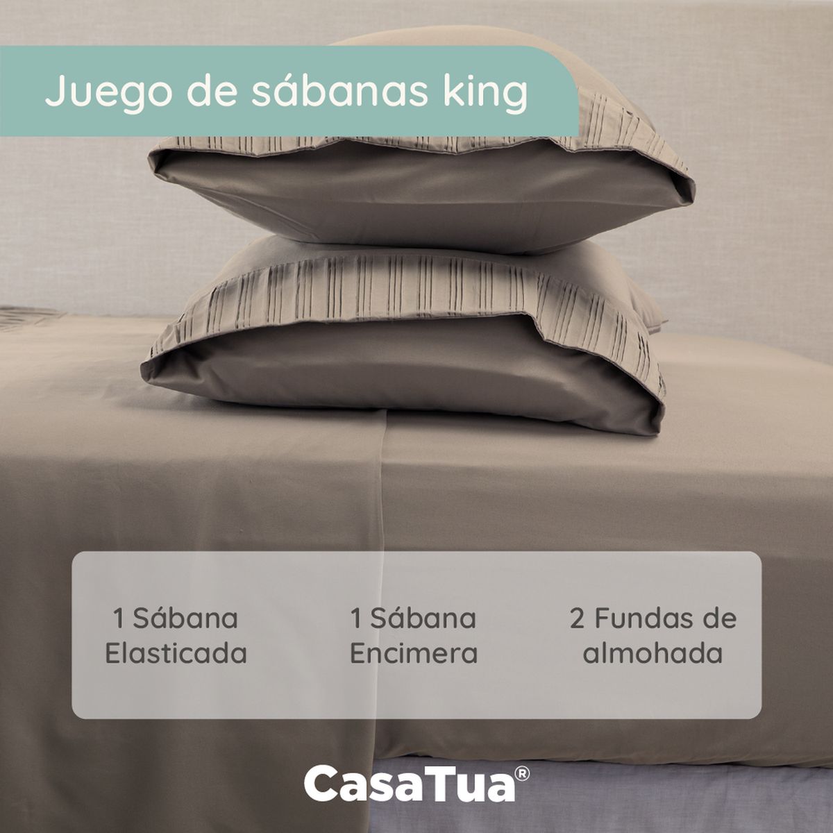 CASATUA - Sabanas Hotel Casatua Ultra Suave - Beige - King