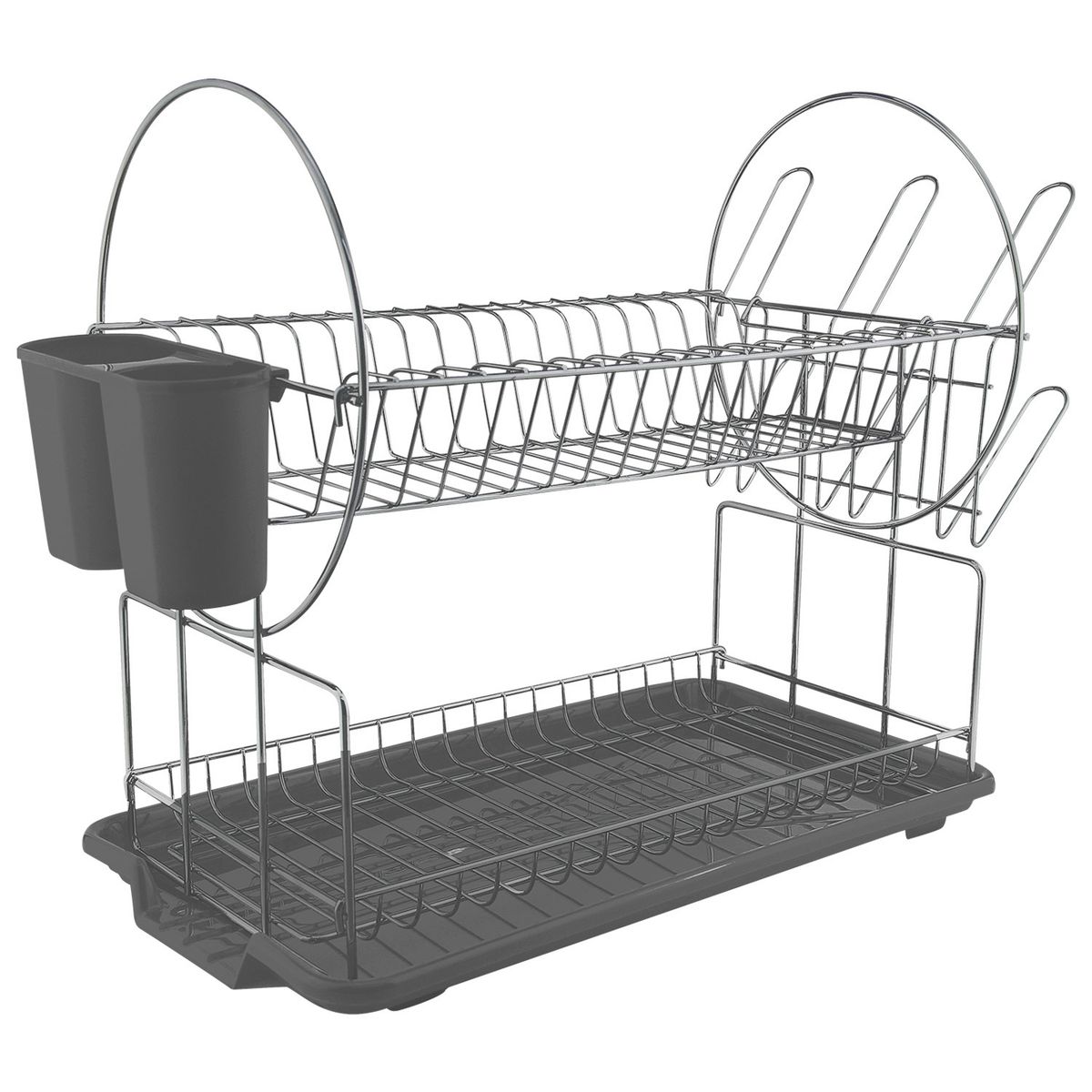 HAUSROLAND - Secaplatos dos pisos acero inoxidable