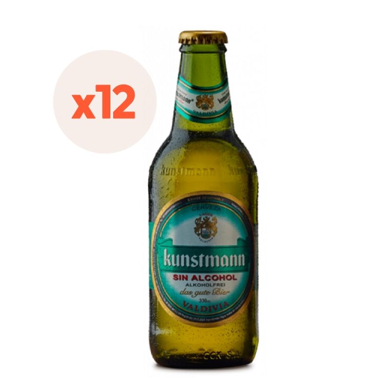 KUNSTMANN - 12x Cerveza Kunstmann Sin Alcohol Botellín 330cc