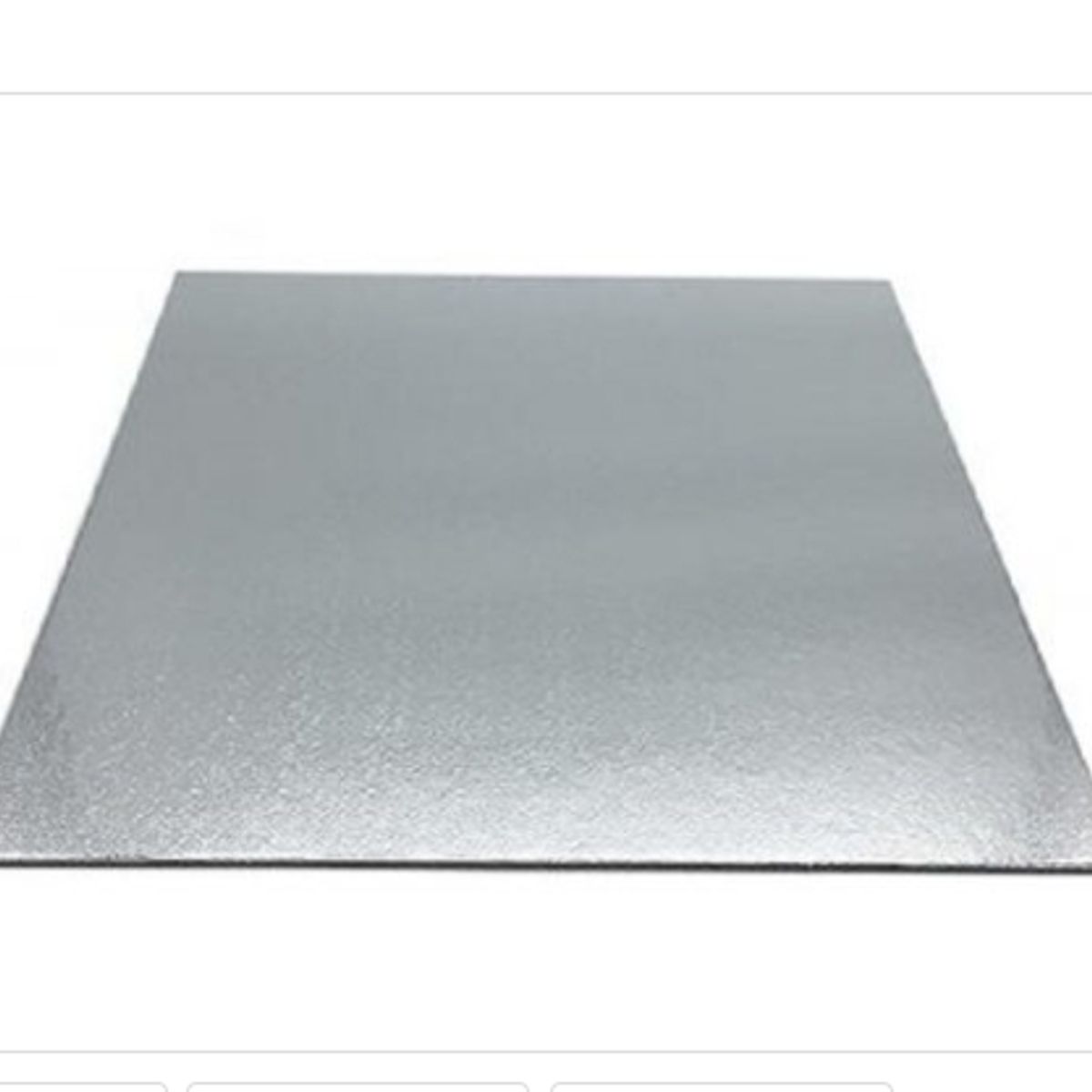 GENERICO - Base De Carton 25cm/10in  Cuadrada Plateada Respoteria