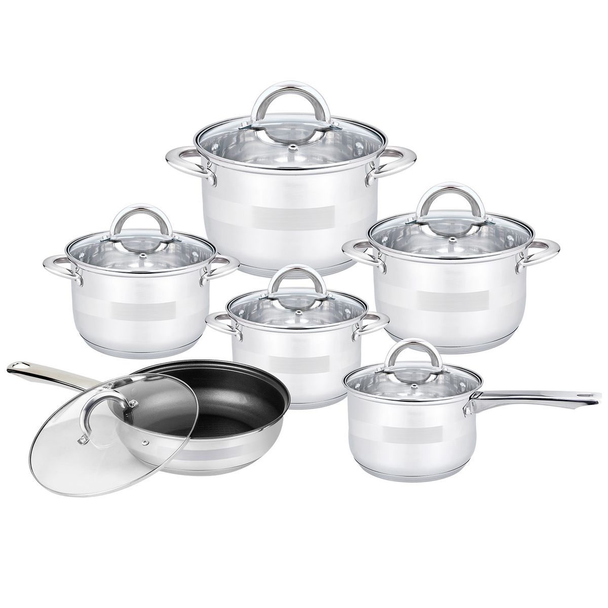 HAUSROLAND - Bateria 12 pcs acero inox Bremen.