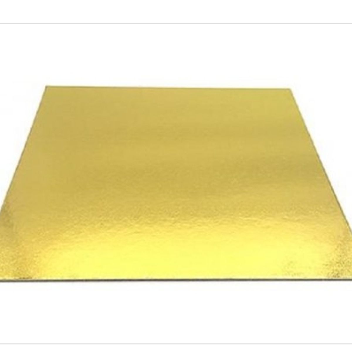 GENERICO - Base De Carton 25cm/10in  Cuadrada Dorada Respoteria