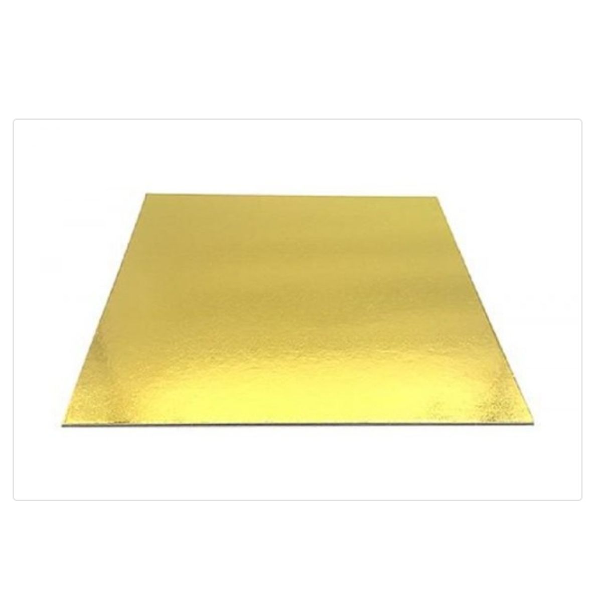 GENERICO - Base De Carton 25cm/10in  Cuadrada Dorada Respoteria