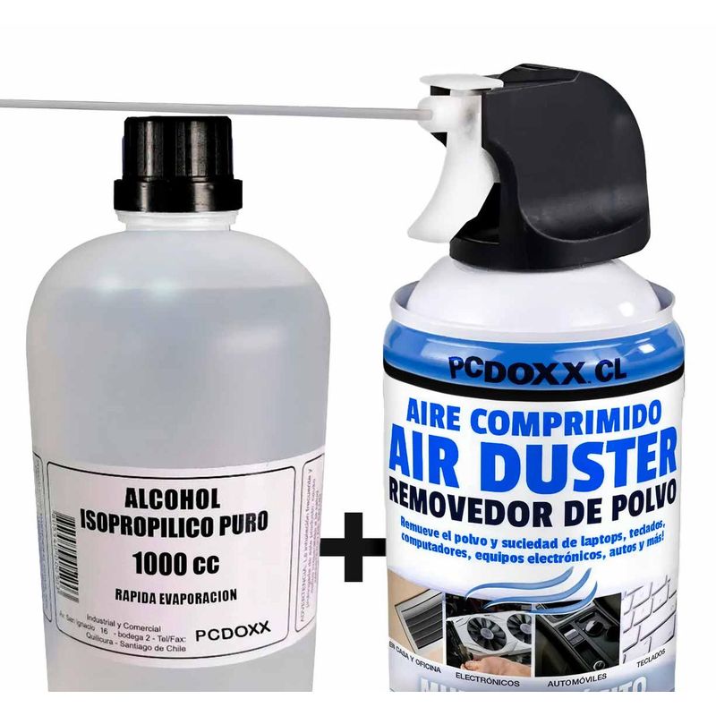 GEN - Soplador De Aire Limpieza Circuitos + Alcohol Isopropilico