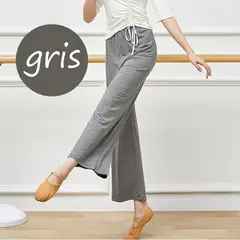 EDWINAYY - Pantalones Yoga Mujer Recto Cintura Alta Algodón Danza Pant