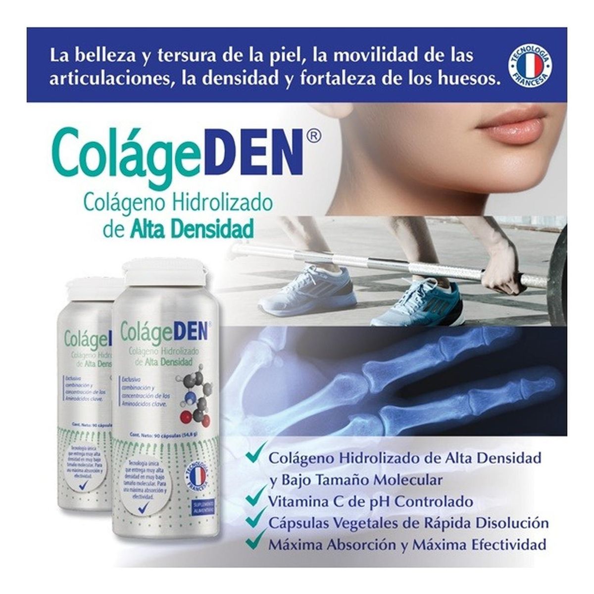 VITAL AND YOUNG - Pack Colágeno Colageden 3 Meses + Mascarilla Con Cobre