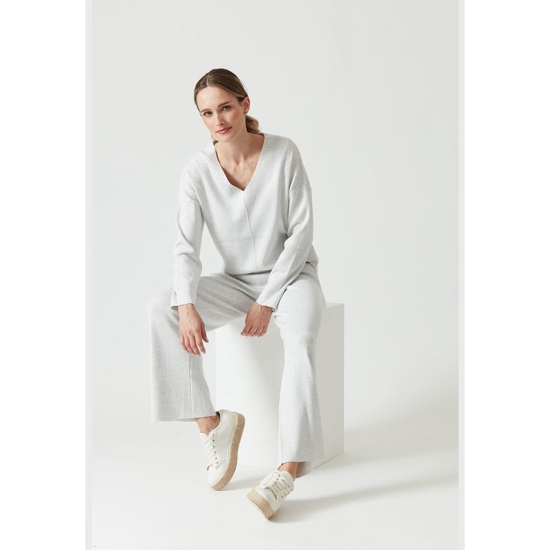 PRIVILEGE - Pantalon straight gris PRIVILEGE 984 - Gris
