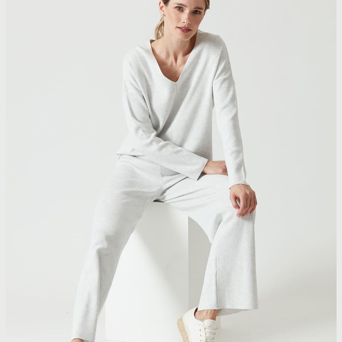 PRIVILEGE - Pantalon straight gris PRIVILEGE 984 - Gris