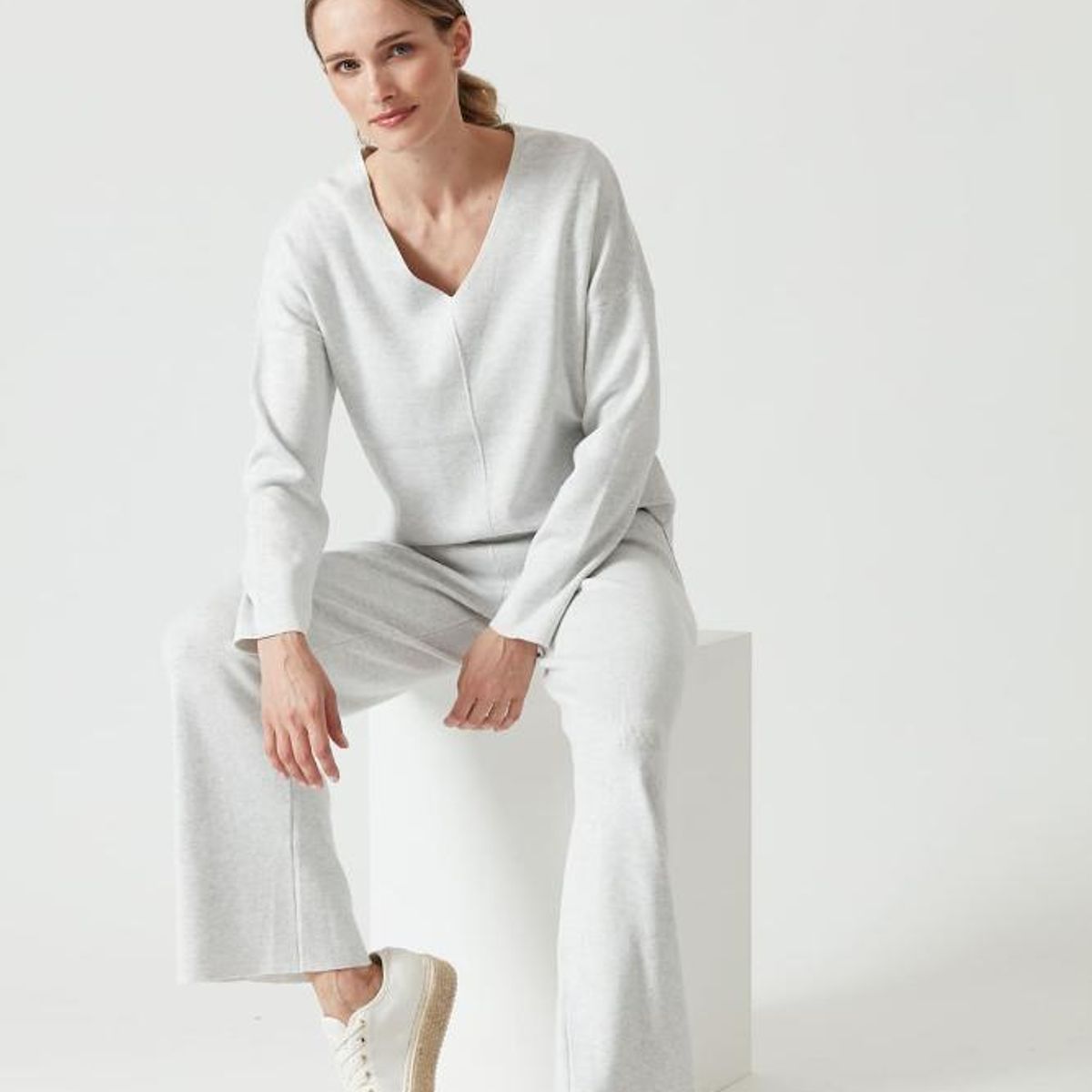 PRIVILEGE - Pantalon straight gris PRIVILEGE 984 - Gris