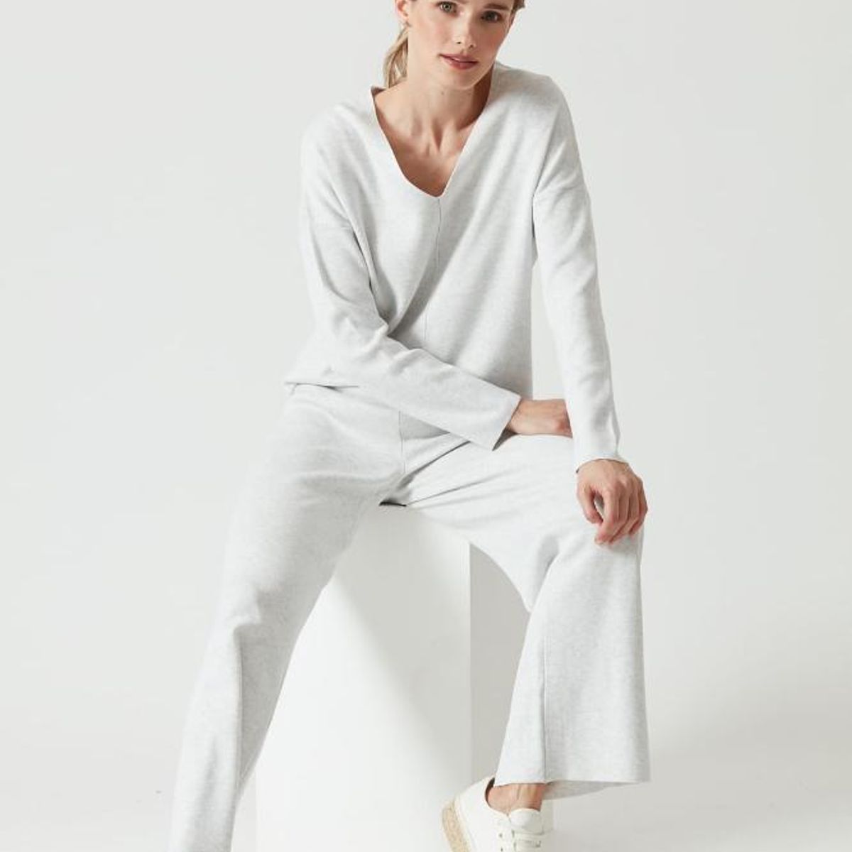 PRIVILEGE - Pantalon straight gris PRIVILEGE 984 - Gris