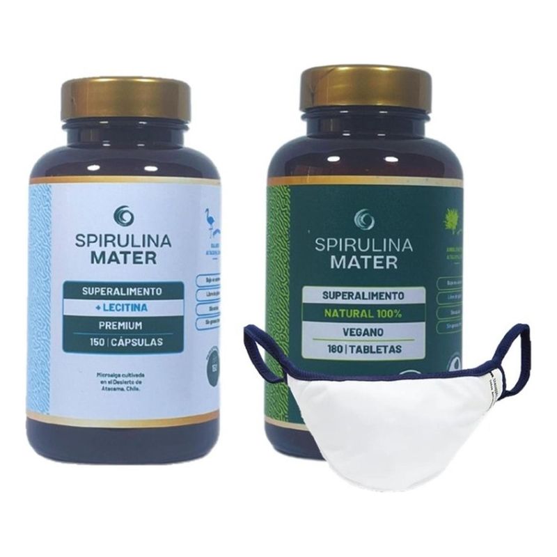 GENERICO - Pack Control De Peso Spirulina + Mascarilla Con Cobre