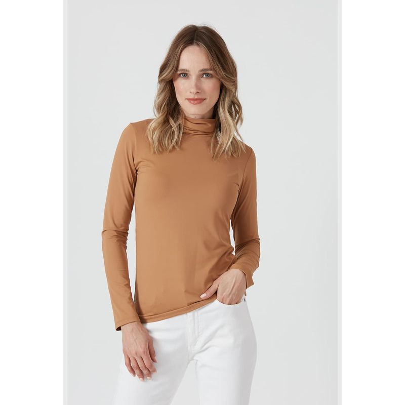 PRIVILEGE - Polera poliamida caramelo PRIVILEGE
