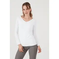 PRIVILEGE - Polera poliamida blanca