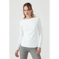 PRIVILEGE - Polera poliamida blanca