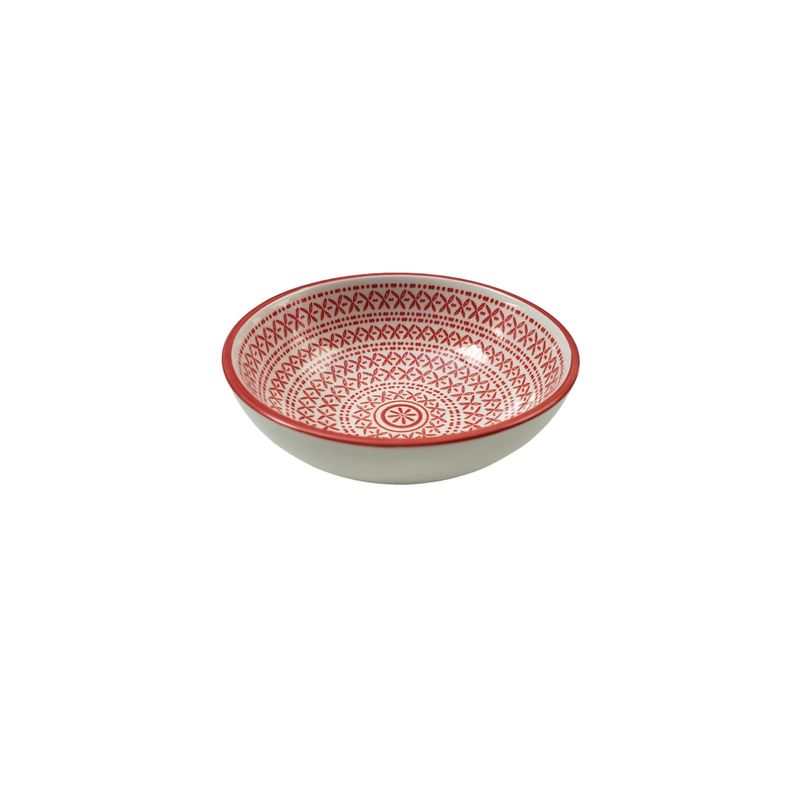 HOMEWELL - Pocillo Bowl Loza Rojo 8x3cm HOMEWELL