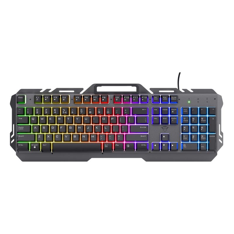 TRUST - Teclado Metálico Gamer LED Arco Iris Gxt 853 Esca - SC