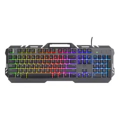 TRUST - Teclado Metálico Gamer LED Arco Iris Gxt 853 Esca - SC