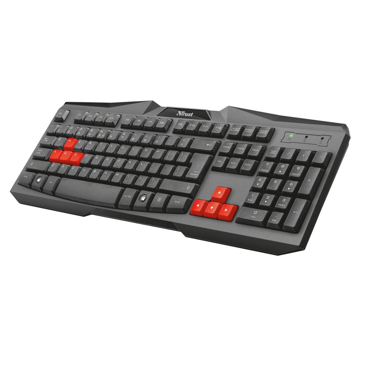 TRUST - Teclado Gamer Teclas Color Rojo Ziva - SC