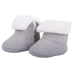 PILLIN - Botin Tejido Bebé Niño Gris