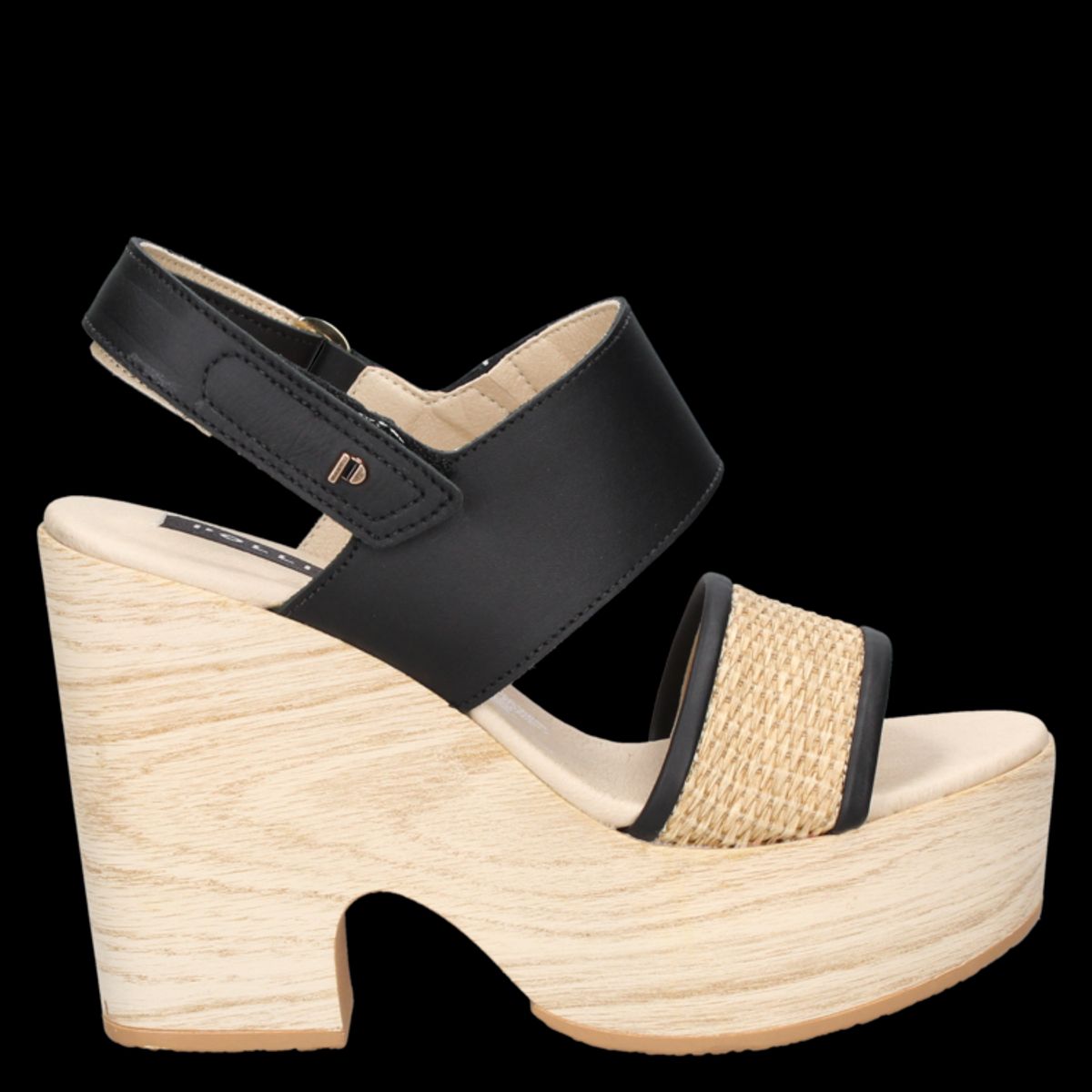 POLLINI - Sandalia Casual Mujer Negro Pollini