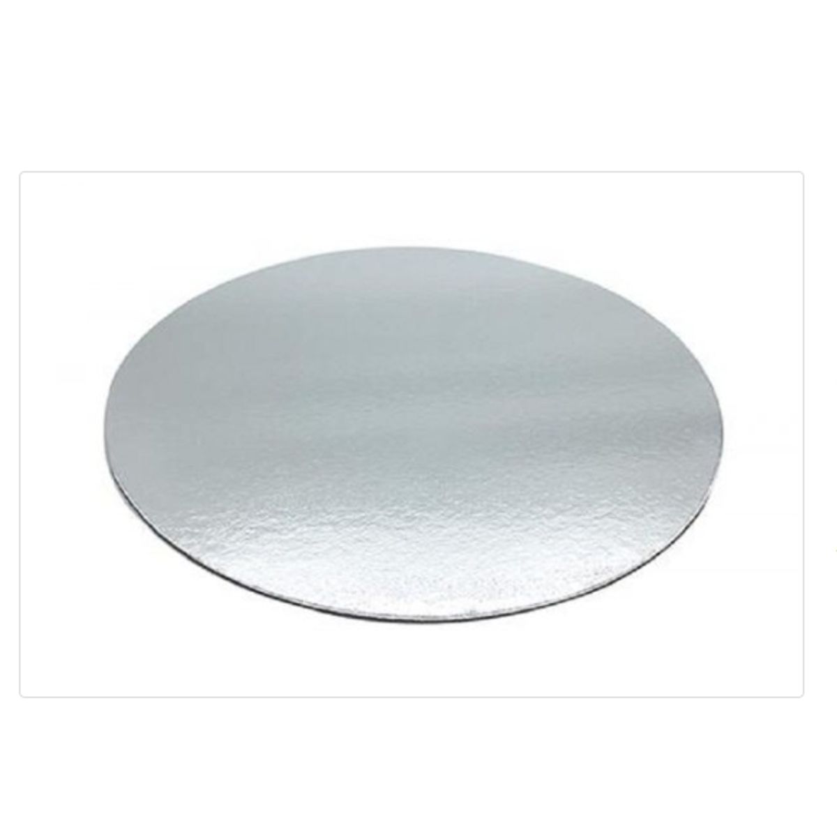 GENERICO - Base De Carton 40cm16in Redonda Plateada Reposteria
