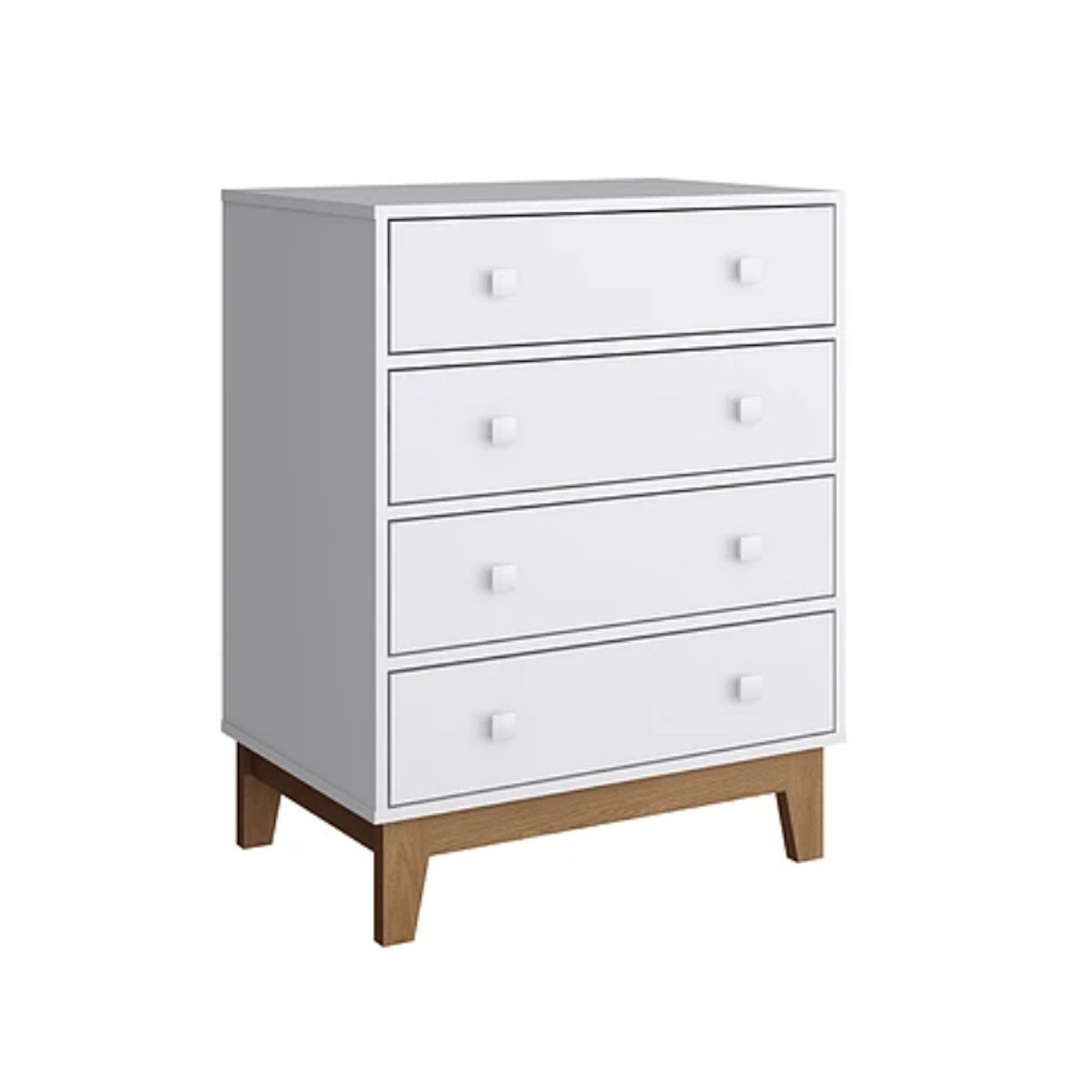 KIDSCOOL - COMODA 4 CAJONES BLANCA RETRO HARMONY