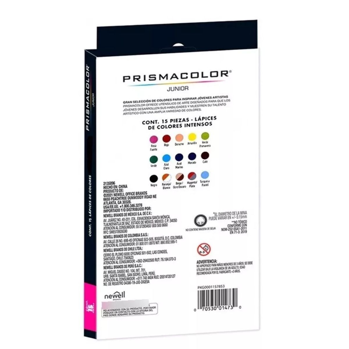 PRISMACOLOR - Lápices Colores Prismacolor Junior Set 15 + Tres Doble Punta