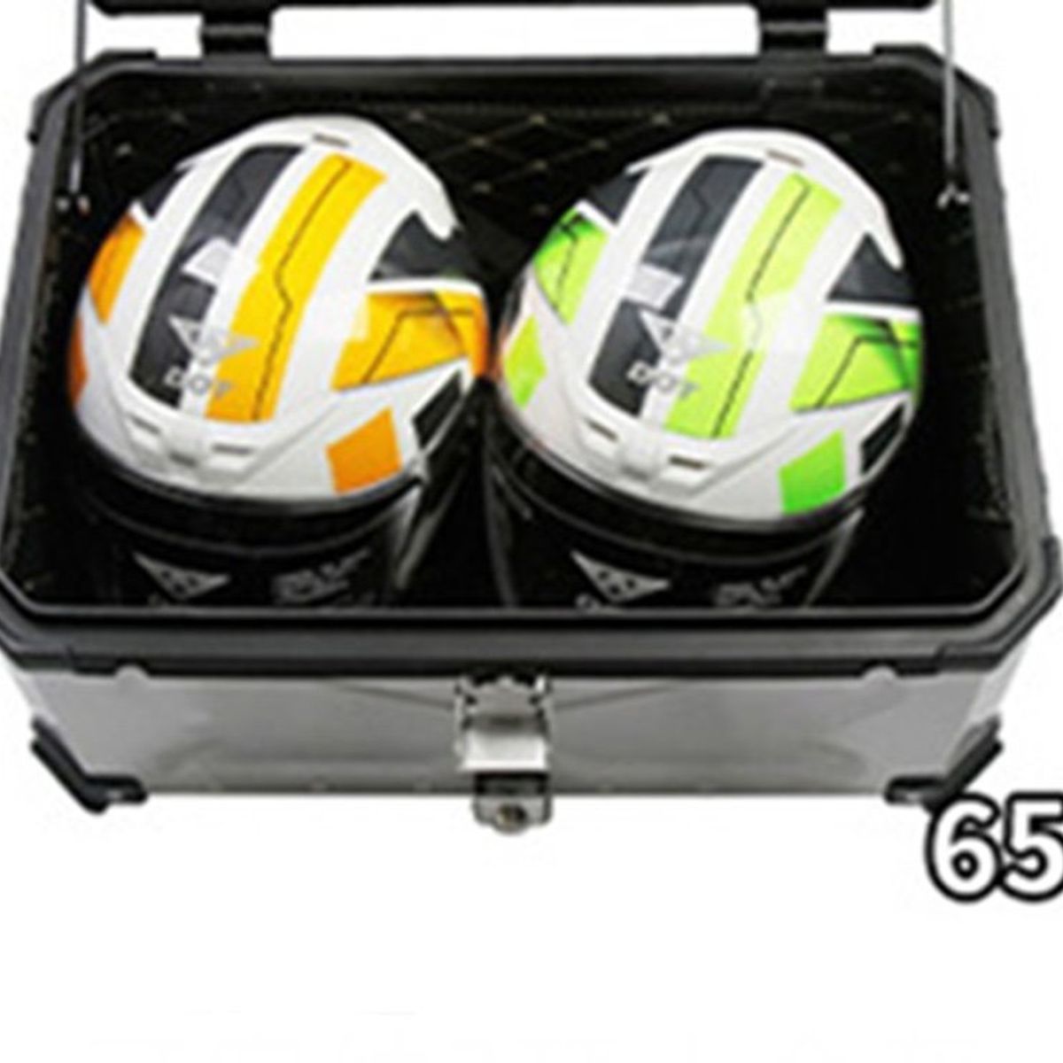 GENERICO - Maleta Top Case Aluminio de Moto 65 L, Black X-series Plateada