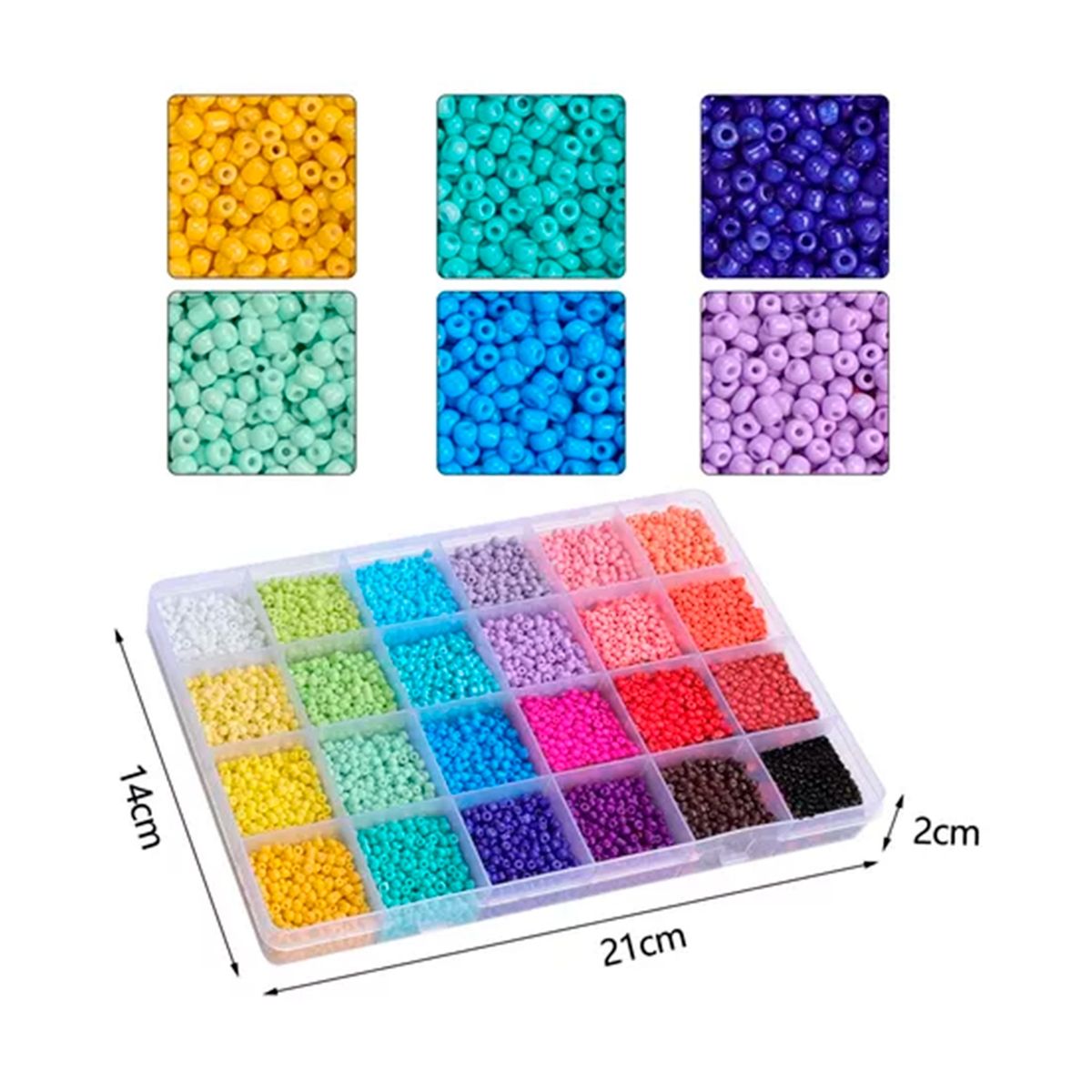 GENERICO - Kit Cuentas Mostacillas Para Hacer Pulseras