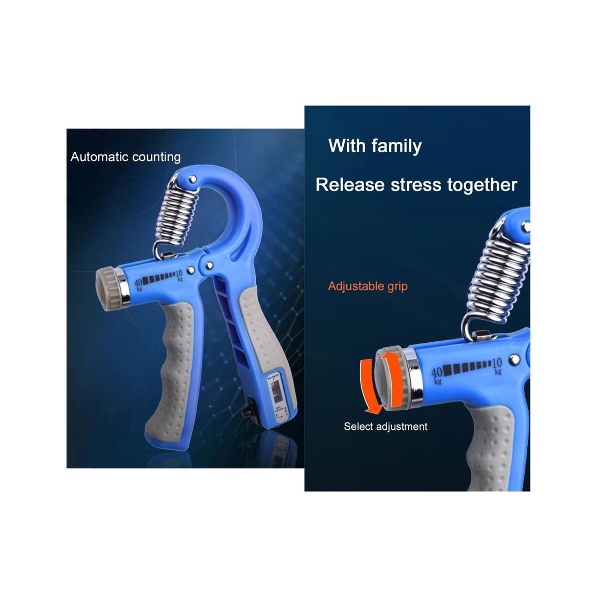 GENERICO - Ejercitador Antebrazo Mano Muñeca 10 A 60 Kg Con Contador