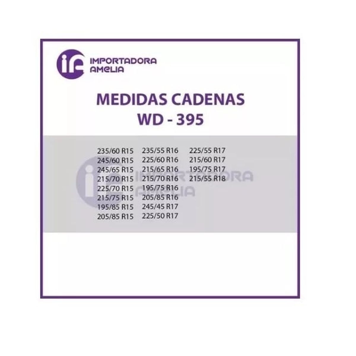 GENERICO - Cadenas para nieve Fácil Montaje WD395