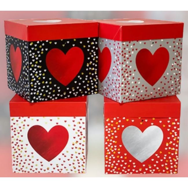 OEM - Caja De Plegable Para Regalo 22x22cm Corazones