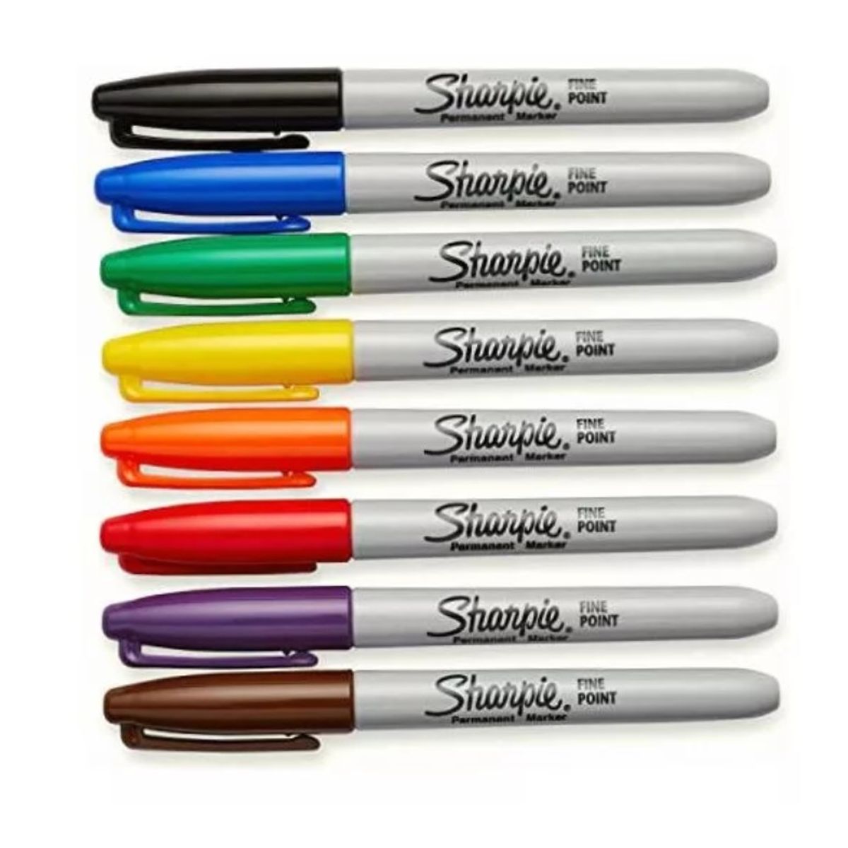 SHARPIE - Marcadores Sharpie 8 Colores Permanente Punta Fina Escolar