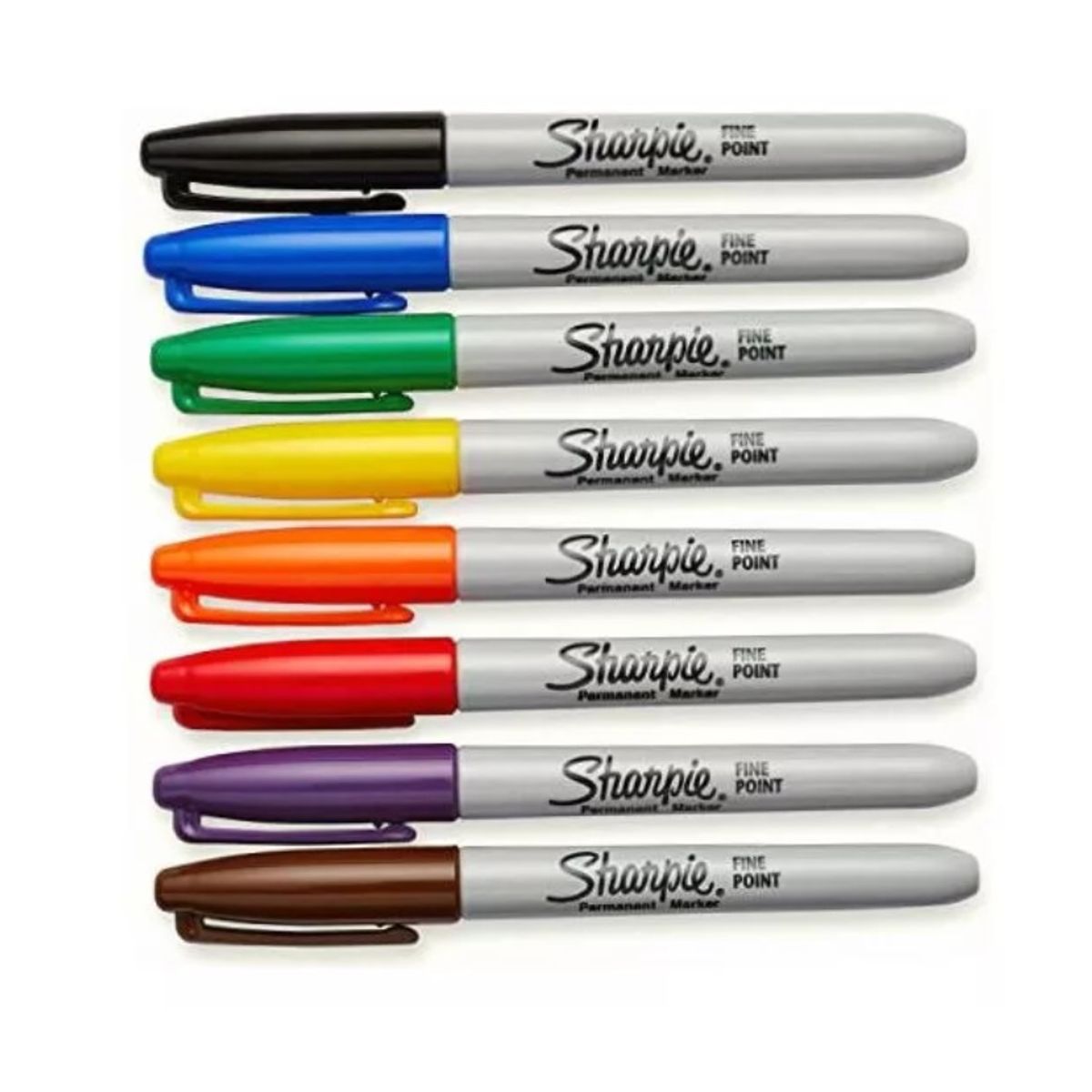 SHARPIE - Marcadores Sharpie 8 Colores Permanente Punta Fina Escolar
