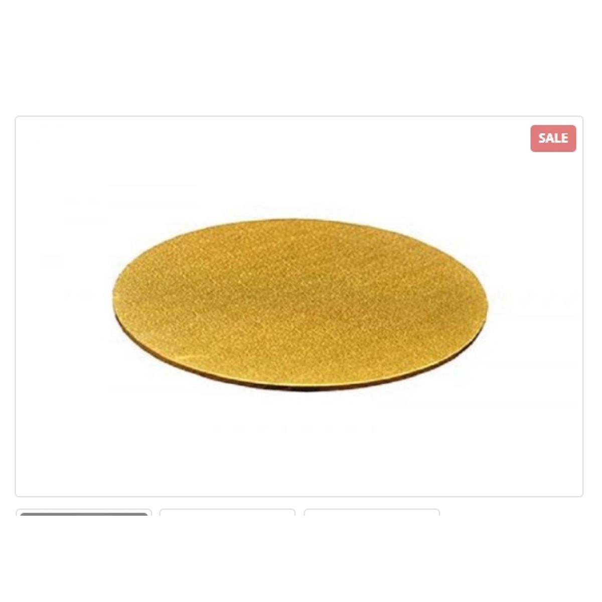 GENERICO - Base De Madera 25cm10in Redonda Dorada Reposteria