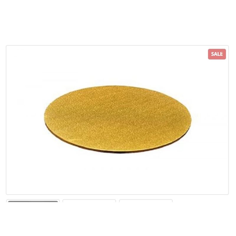 GENERICO - Base De Madera 25cm10in Redonda Dorada Reposteria