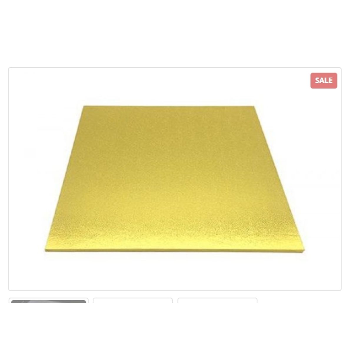 GENERICO - Base De Madera 35cm14in Cuadrada Dorada Reposteria