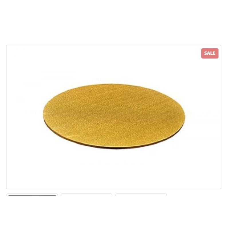 GENERICO - Base De Madera 35cm14in Redonda Dorada Reposteria