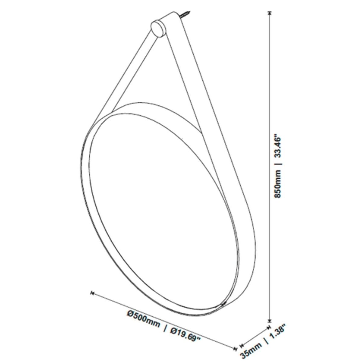 BE DESIGN - ESPEJO BE COLGANTE CARAMELO